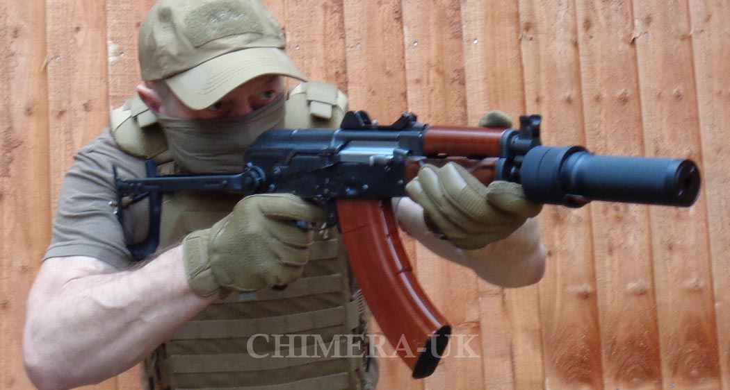 AKMSU Co2 rifle with PBS-1 silencer